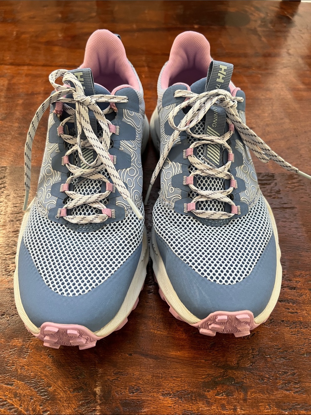 HELLY HANSEN Women's Featherswift TR Trail Running Shoes Blue Mesh Upper/Pink 9